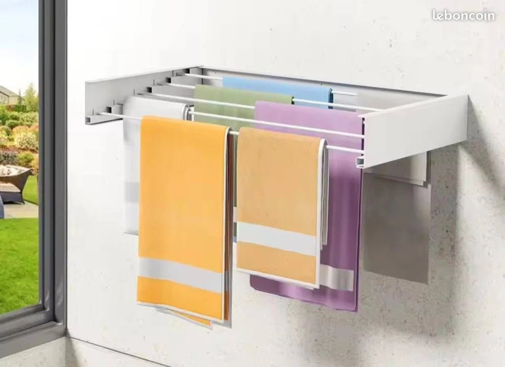 Étendoir à linge mural pliable